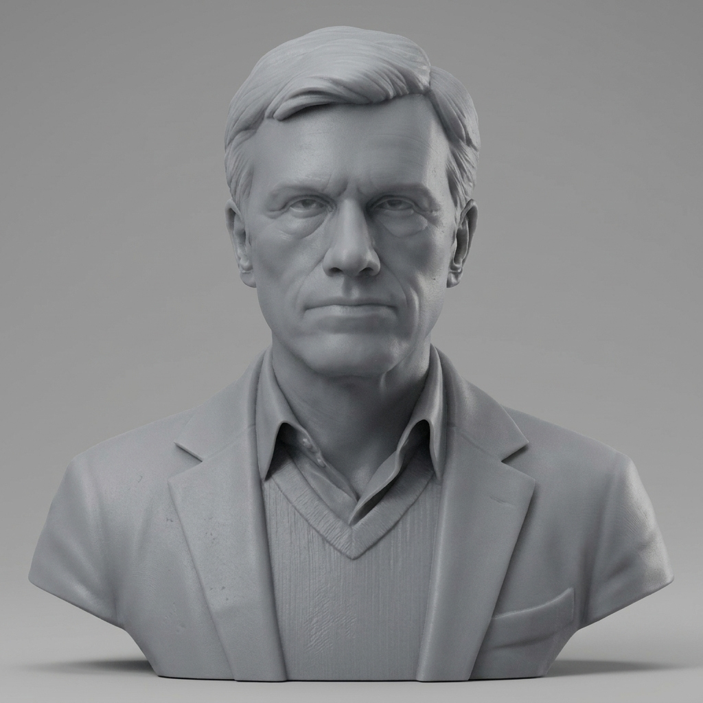 Christoph Waltz 3D Printable Bust 3D Model