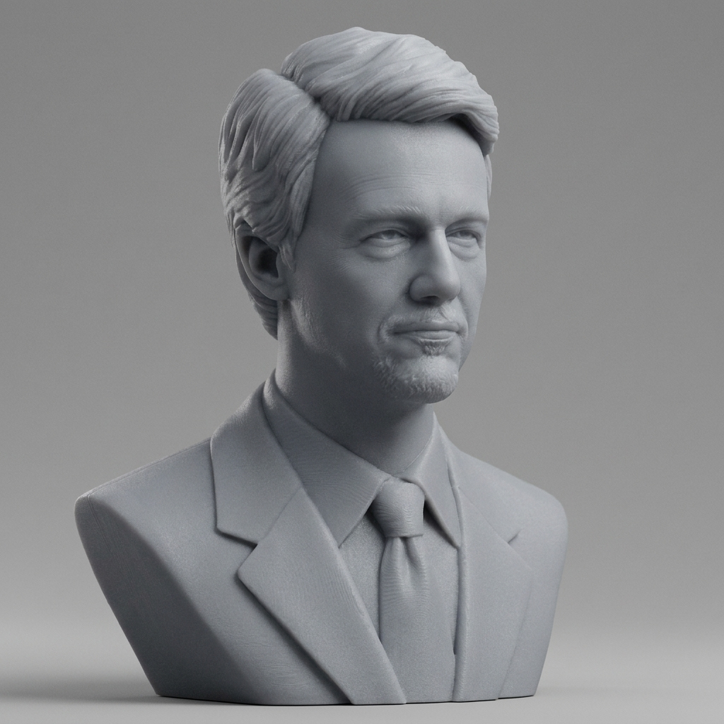 Edward Norton 3D Printable Bust 3D Model