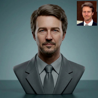 Edward Norton 3D Printable Bust