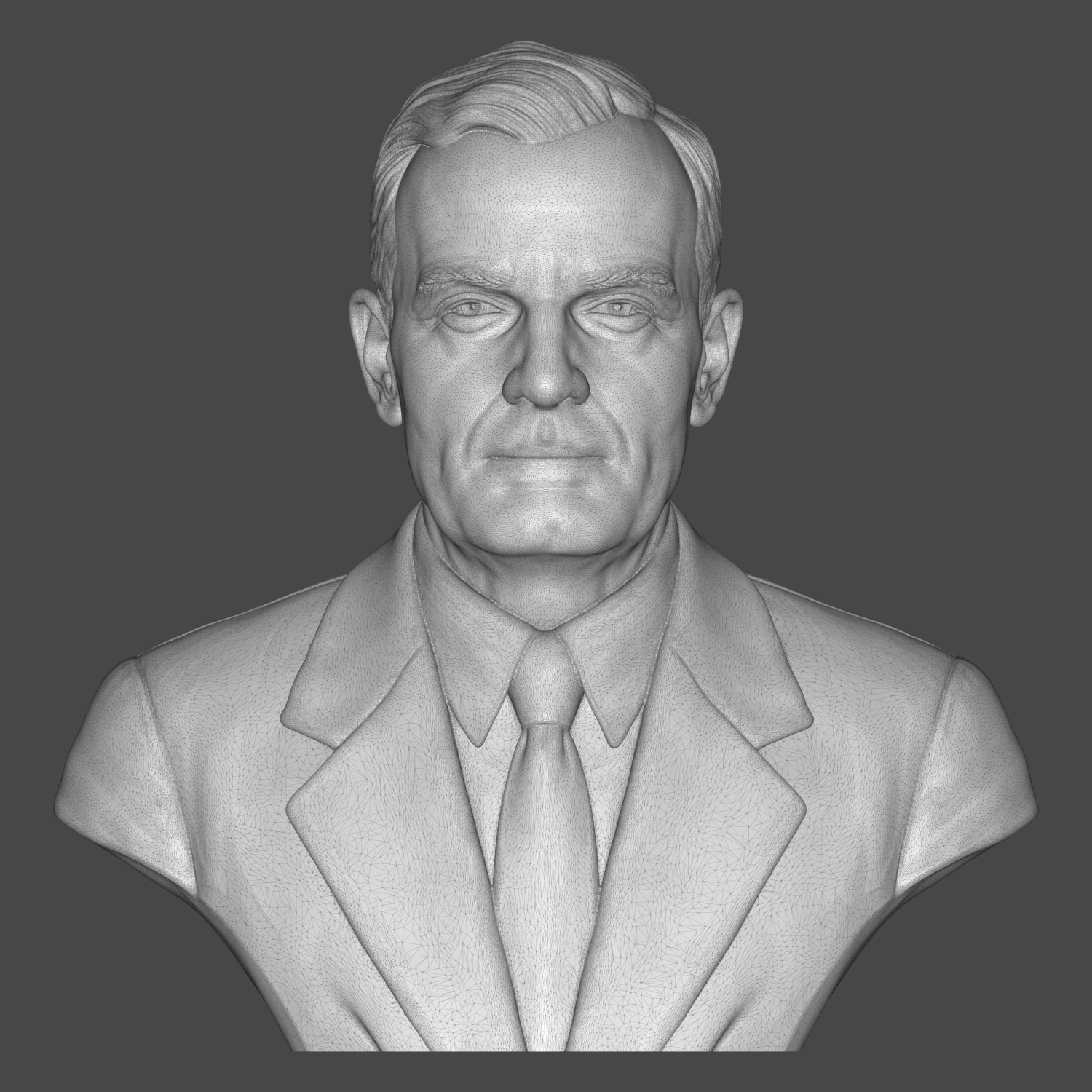 Edwin Hubble 3D Printable Bust 3D Model