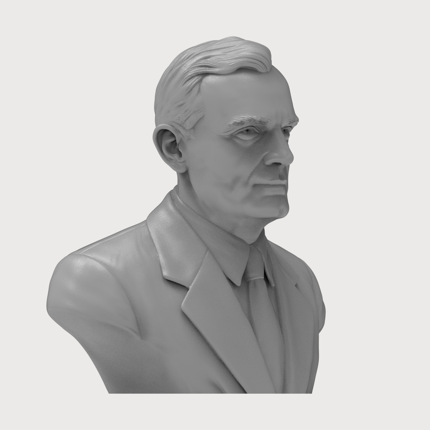 Edwin Hubble 3D Printable Bust 3D Model