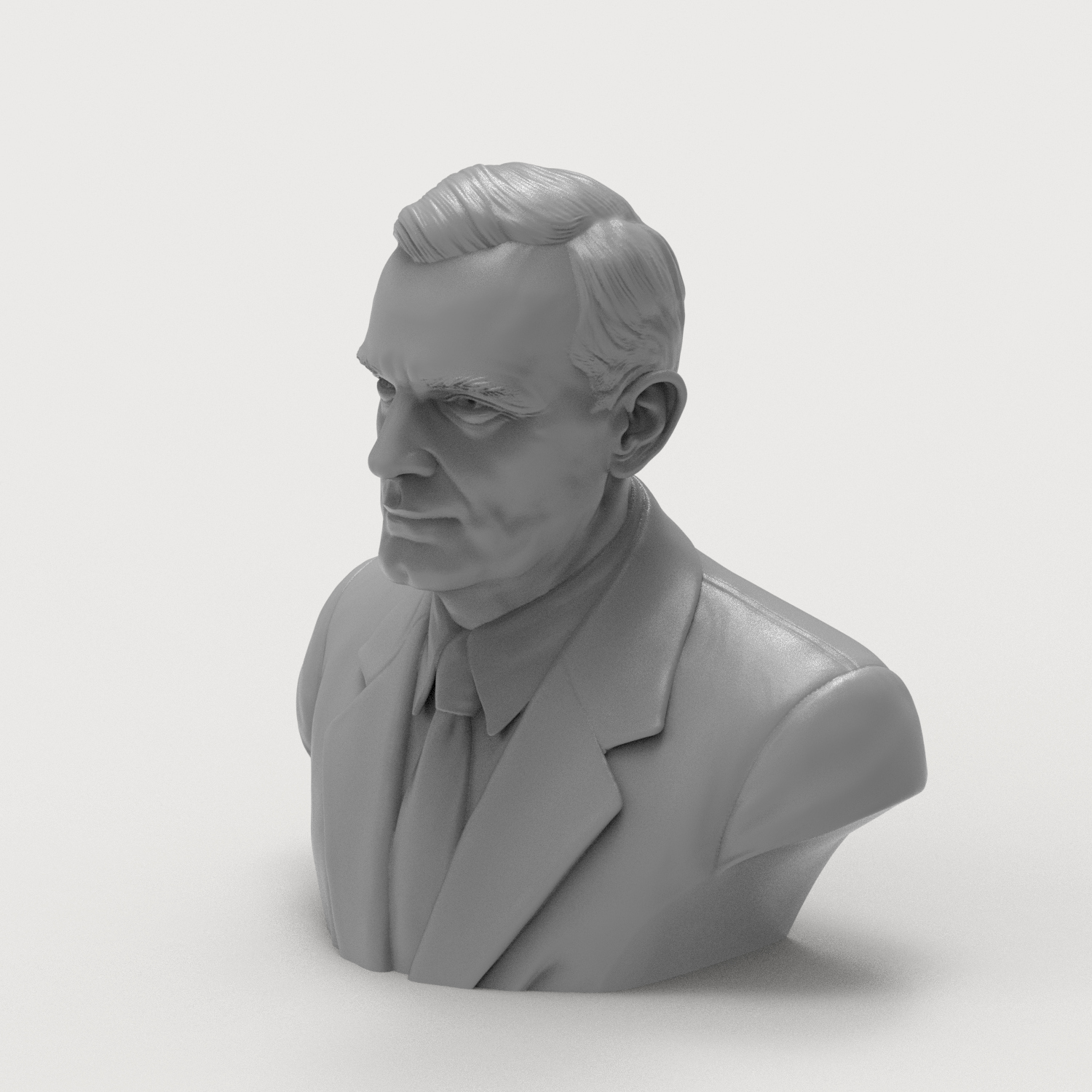 Edwin Hubble 3D Printable Bust 3D Model
