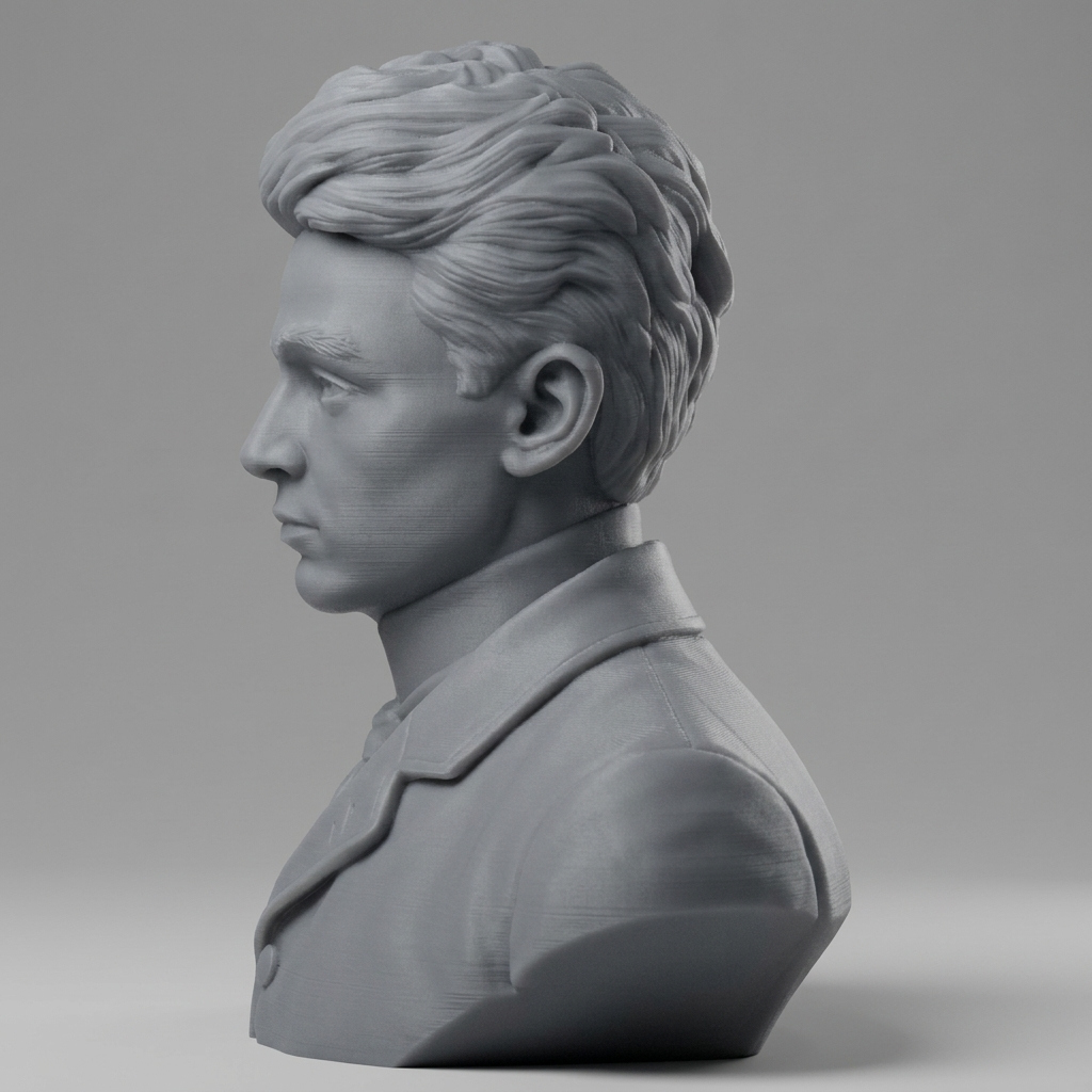 Egon Schiele 3D Printable Bust 3D Model