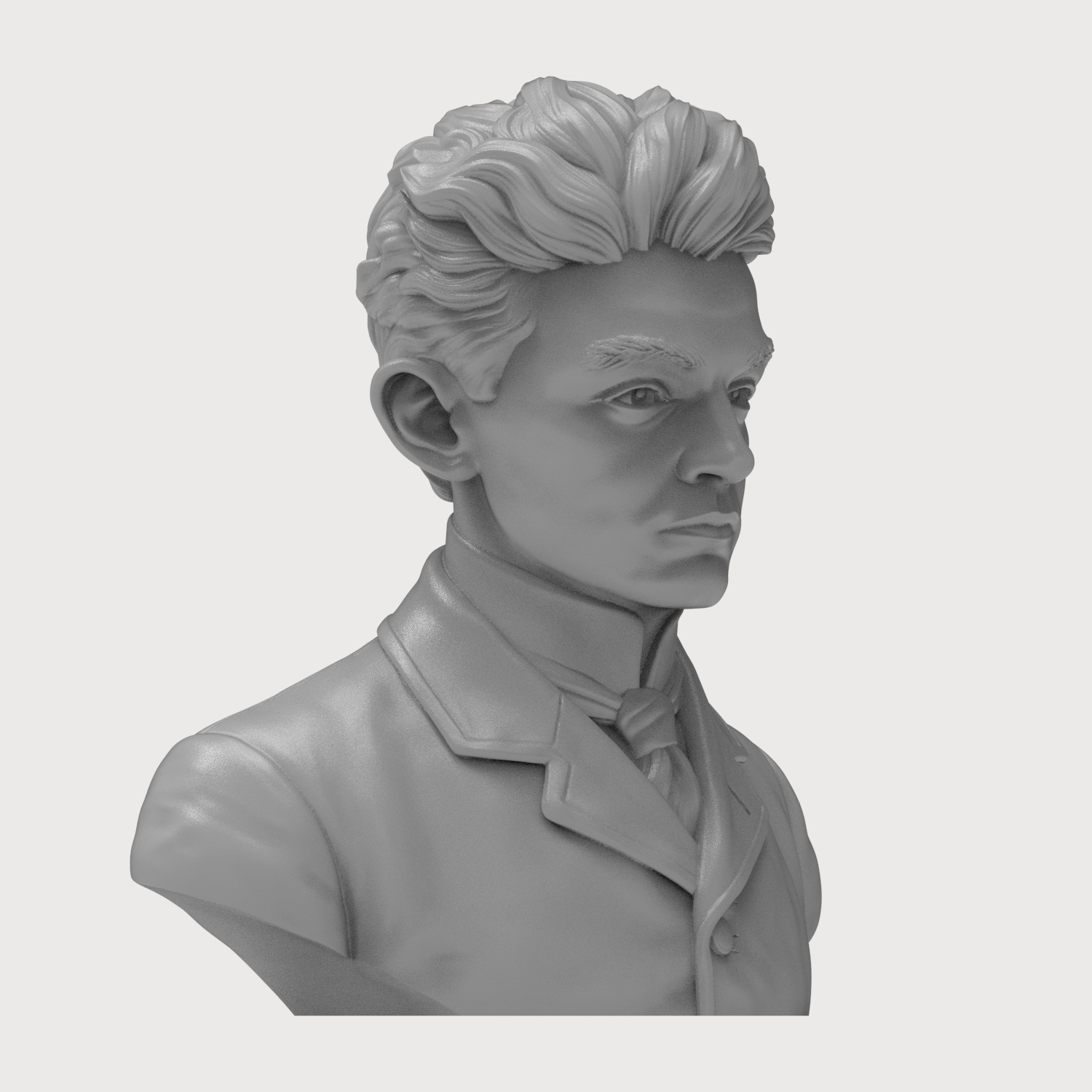 Egon Schiele 3D Printable Bust 3D Model