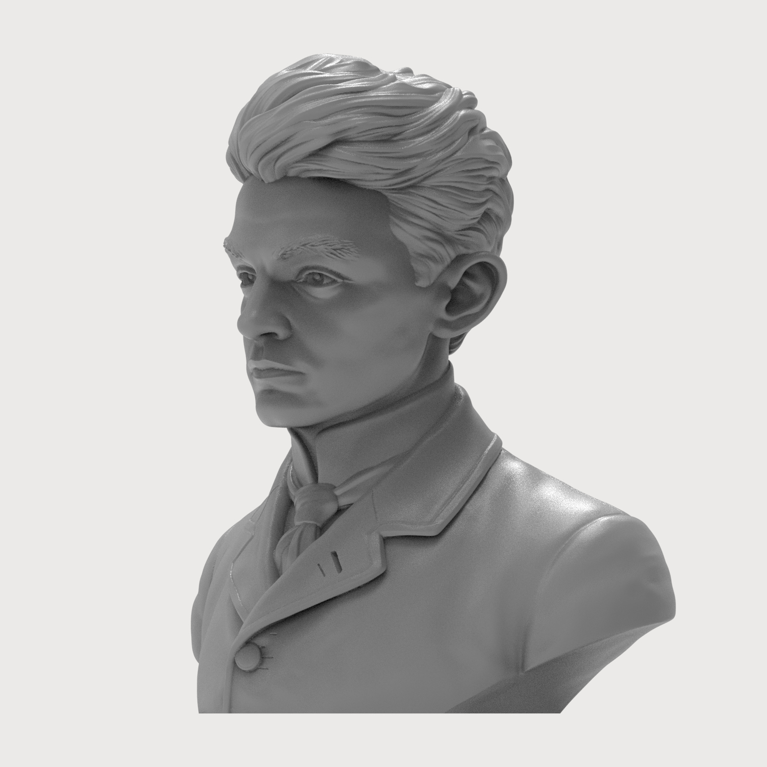 Egon Schiele 3D Printable Bust 3D Model