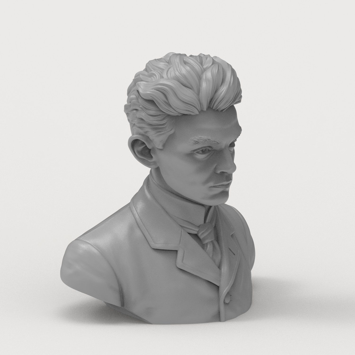 Egon Schiele 3D Printable Bust 3D Model