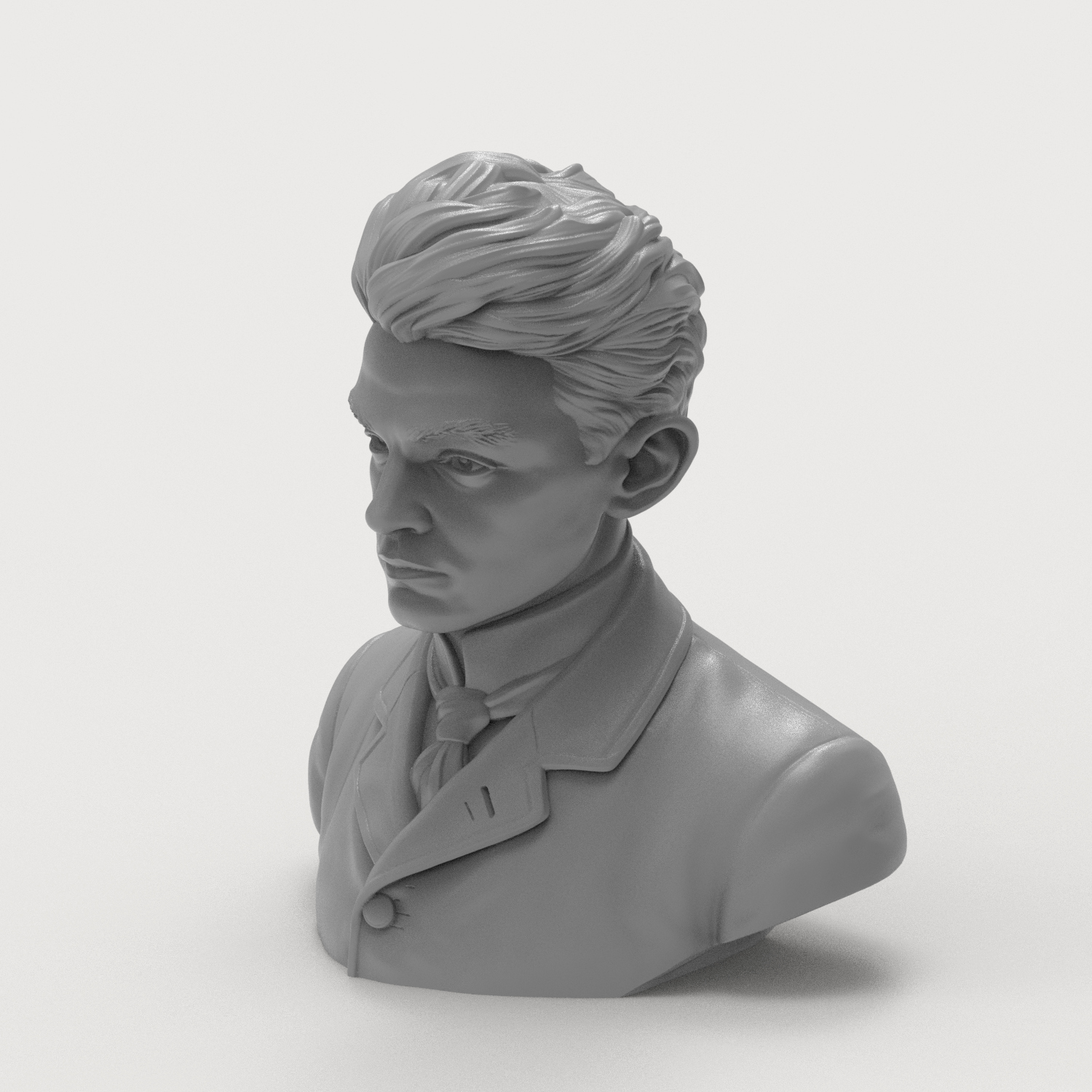 Egon Schiele 3D Printable Bust 3D Model