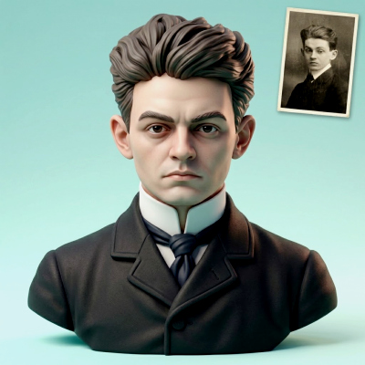 Egon Schiele 3D Printable Bust