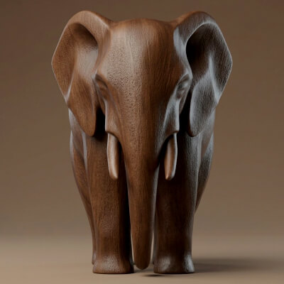 Elephant 3D Print Model