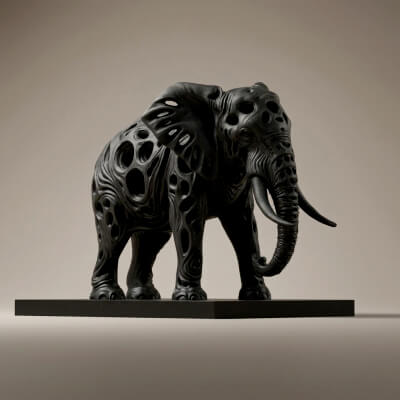 Elephant 3D Printable Figurine 3D Print Model
