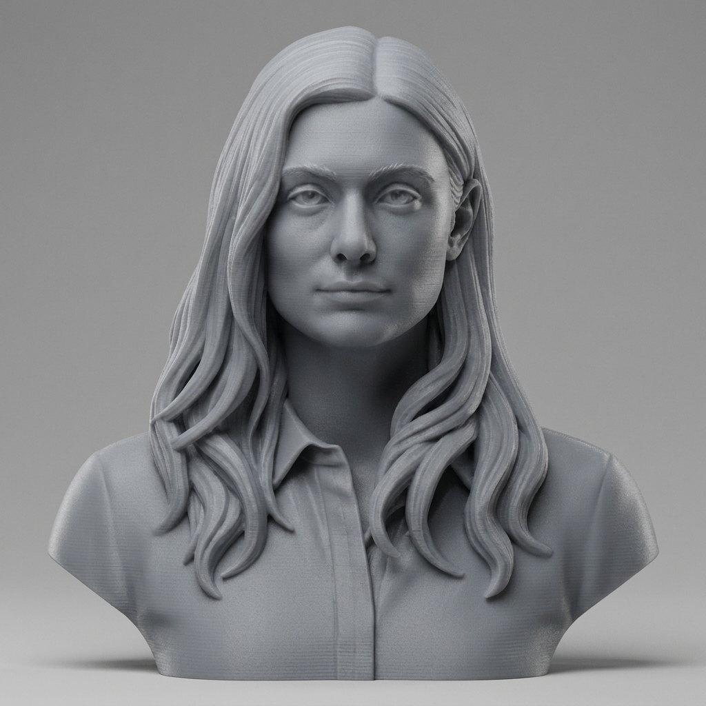 Elizabeth Debicki Actress Portrait Bust 3D Model