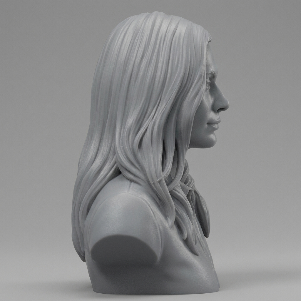 Elizabeth Debicki Actress Portrait Bust 3D Model