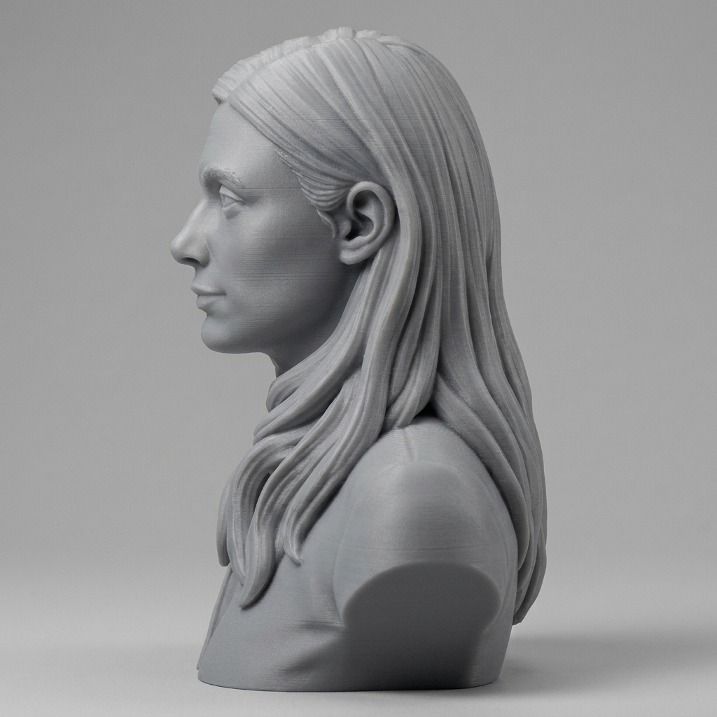 Elizabeth Debicki Actress Portrait Bust 3D Model