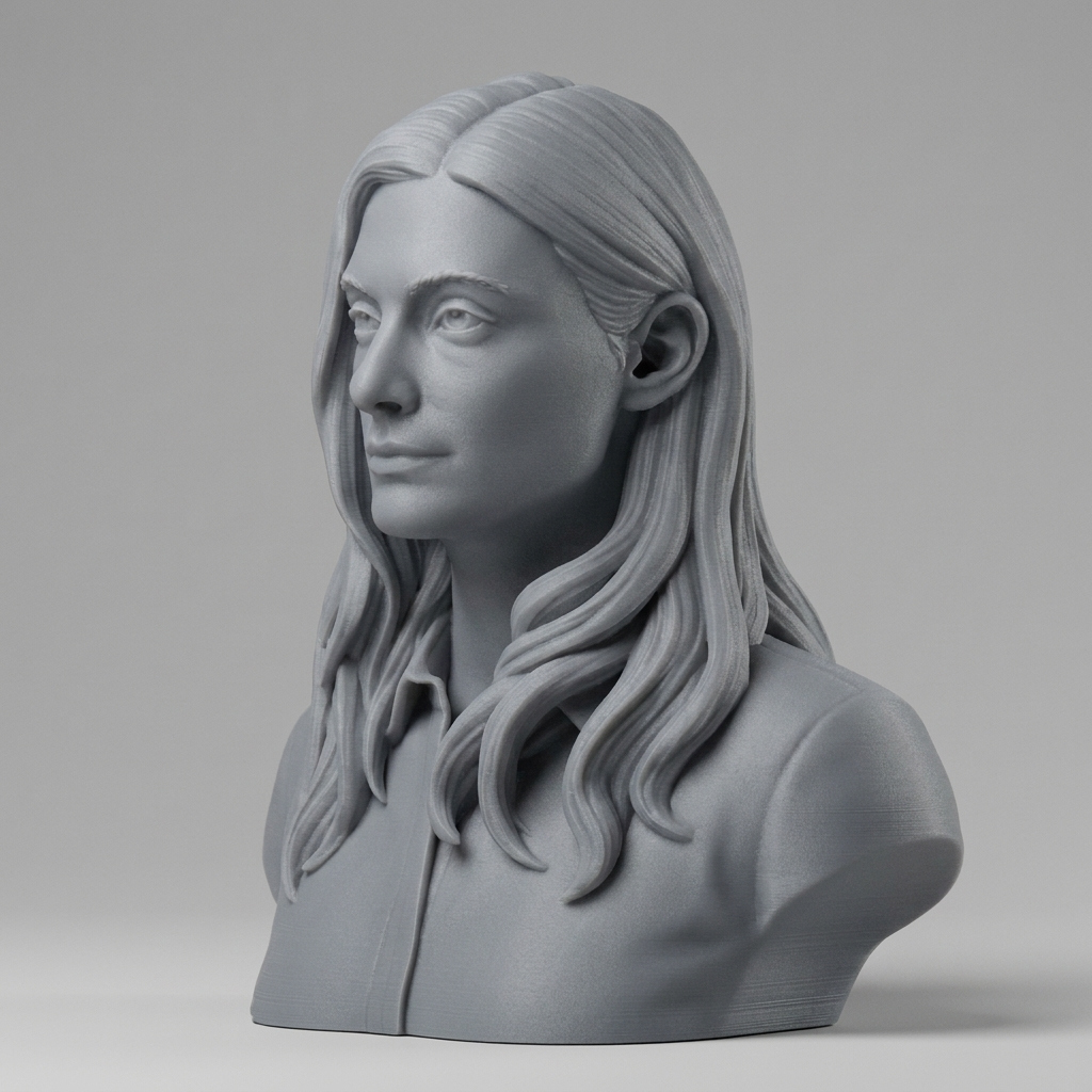 Elizabeth Debicki Actress Portrait Bust 3D Model