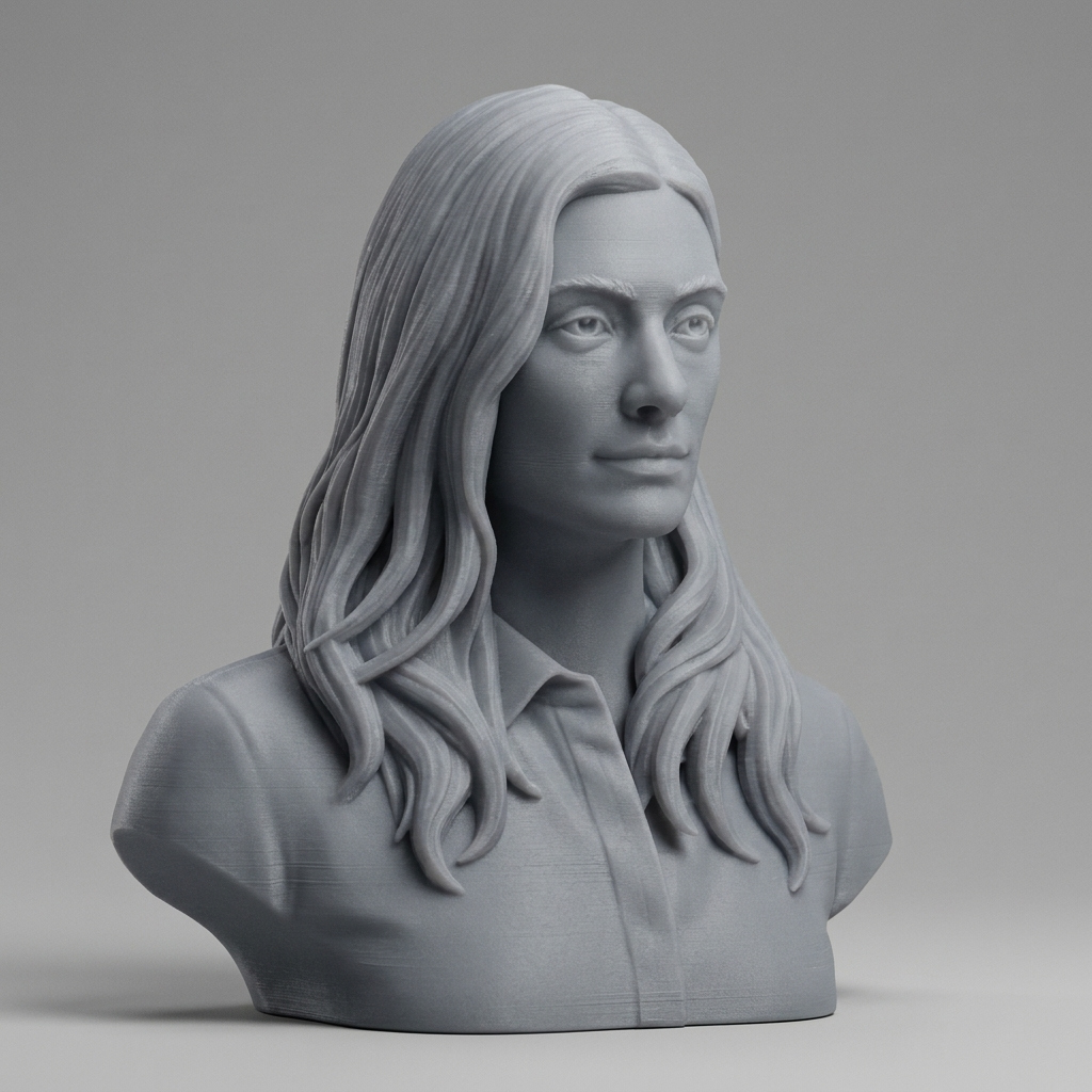Elizabeth Debicki Actress Portrait Bust 3D Model