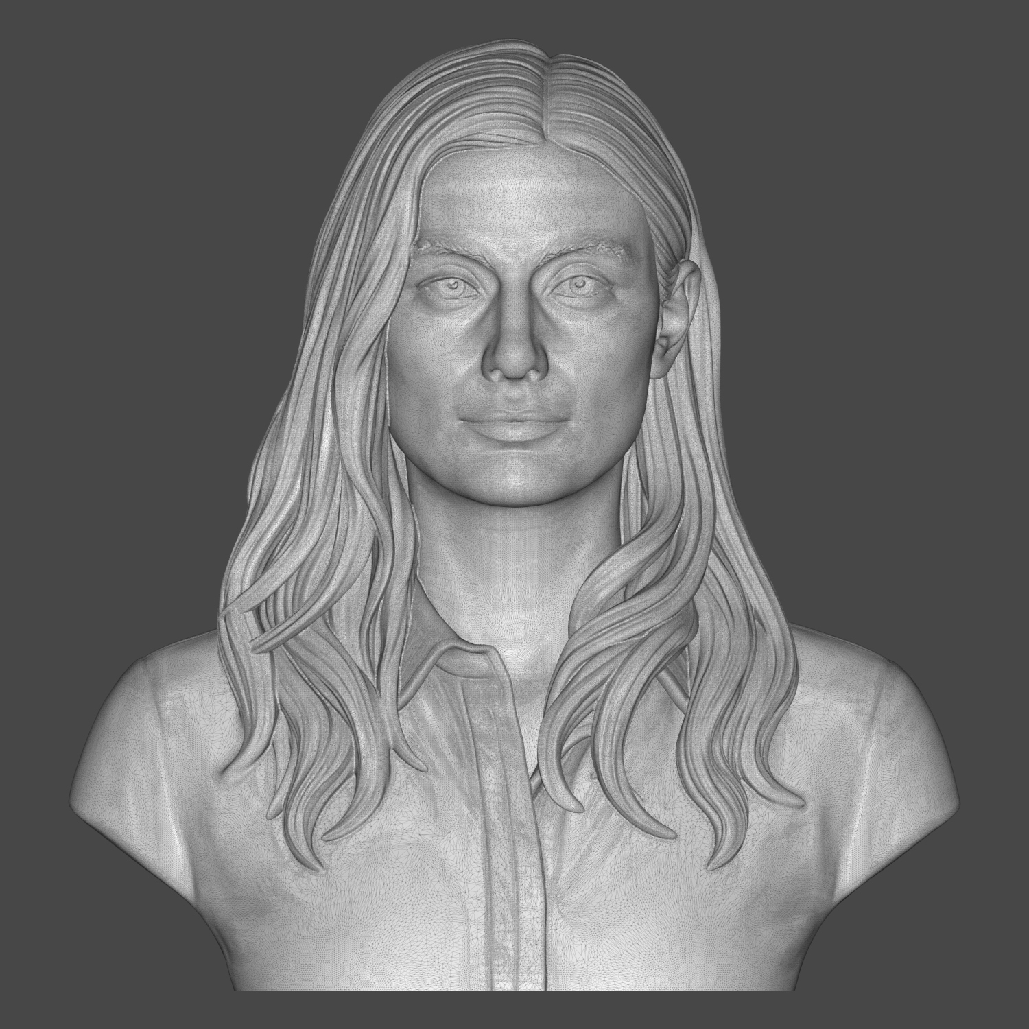 Elizabeth Debicki Actress Portrait Bust 3D Model