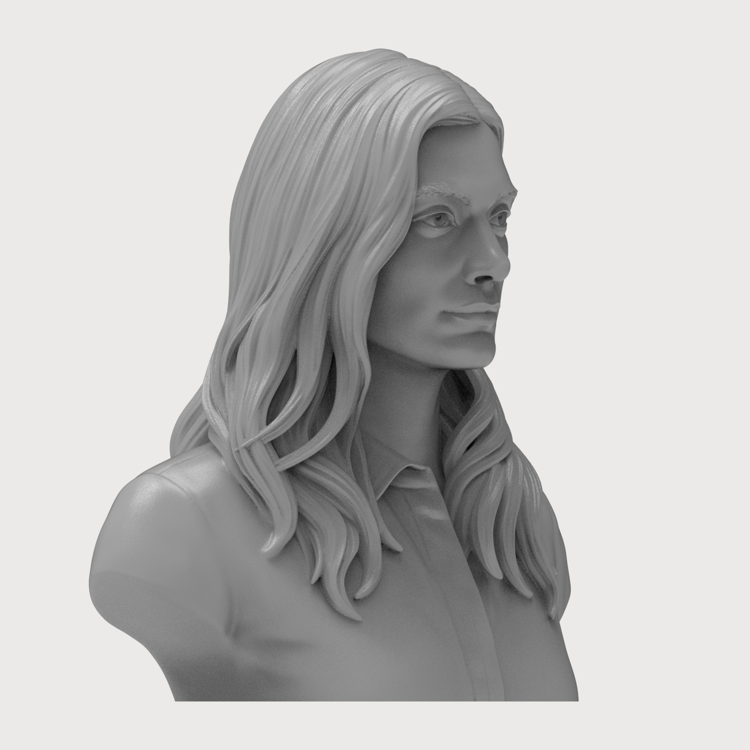 Elizabeth Debicki Actress Portrait Bust 3D Model
