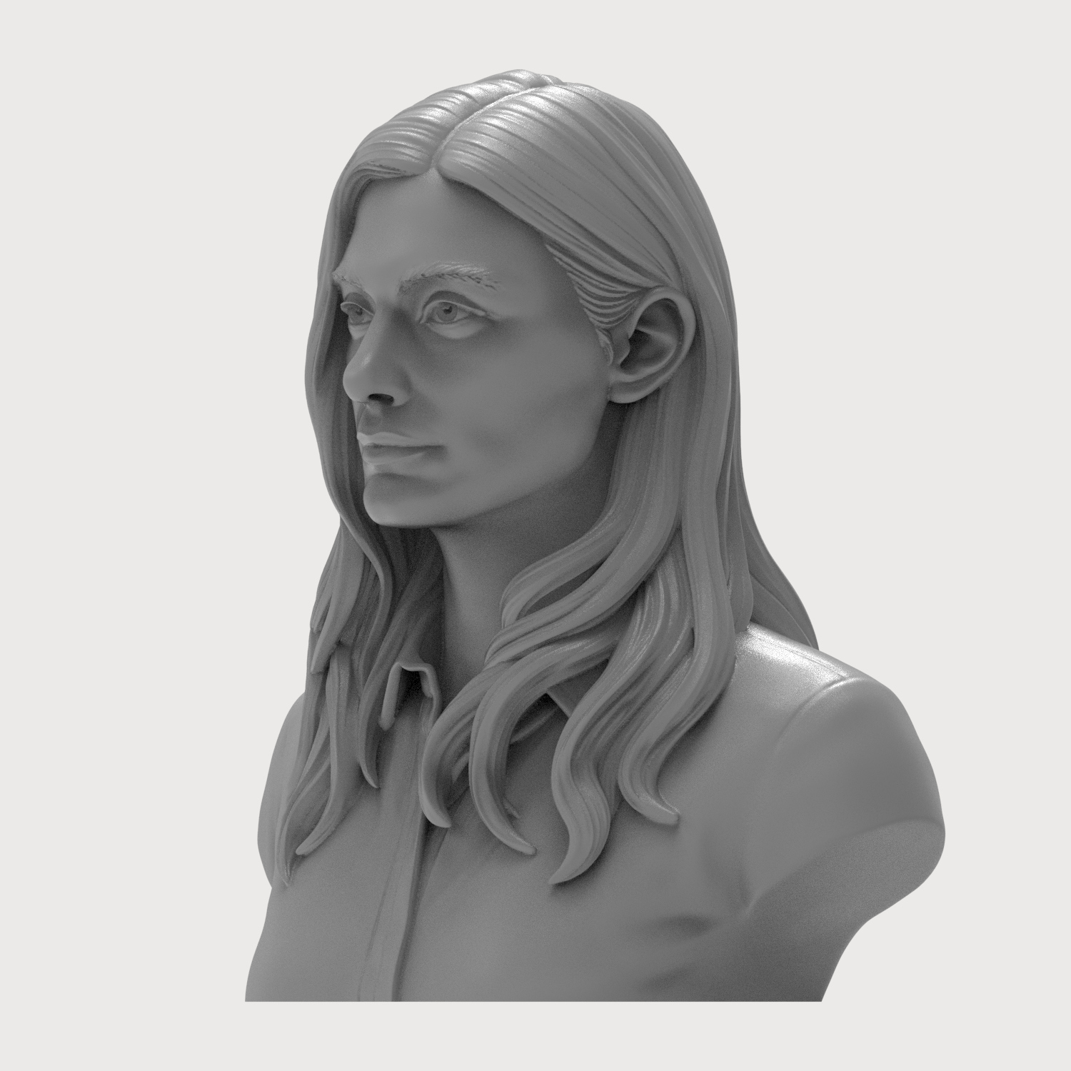 Elizabeth Debicki Actress Portrait Bust 3D Model