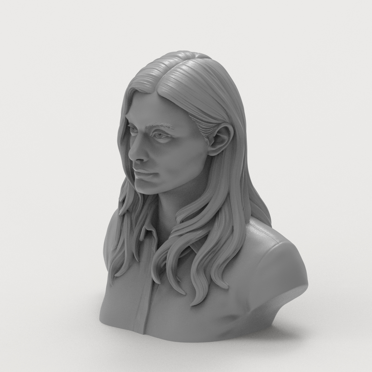 Elizabeth Debicki Actress Portrait Bust 3D Model