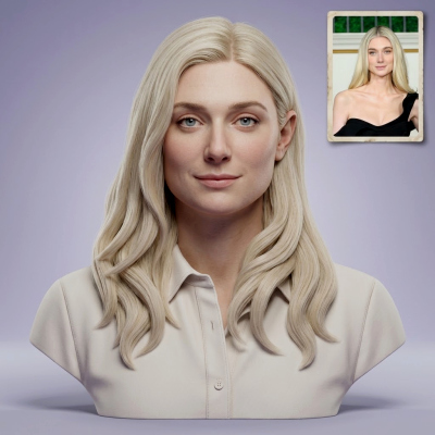 Elizabeth Debicki Actress Portrait Bust