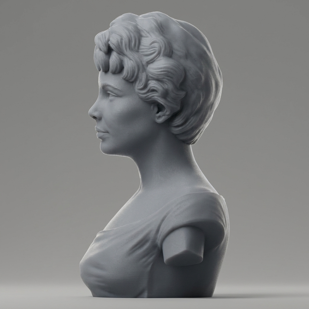 Elizabeth Taylor 3D Printable Bust 3D Model