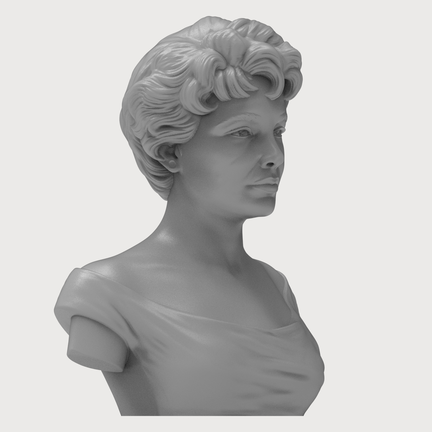 Elizabeth Taylor 3D Printable Bust 3D Model
