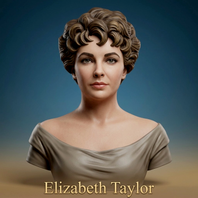 Elizabeth Taylor 3D Printable Bust