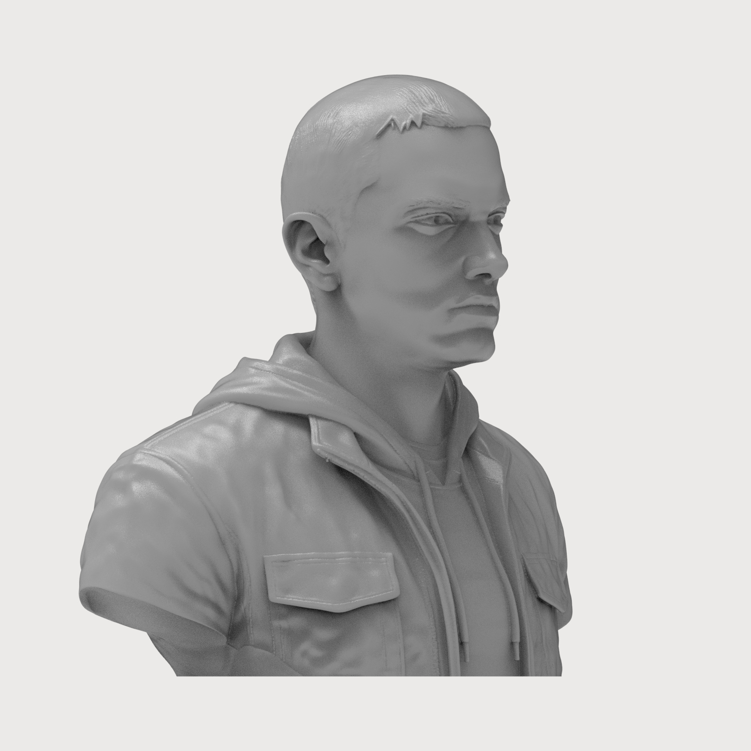 Eminem 3D Printable Bust 3D Model