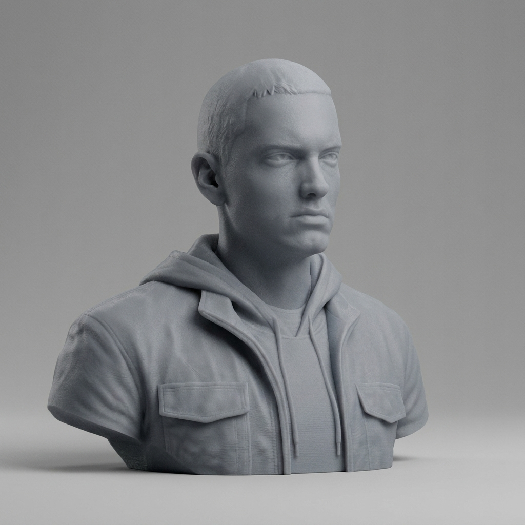 Eminem 3D Printable Bust 3D Model