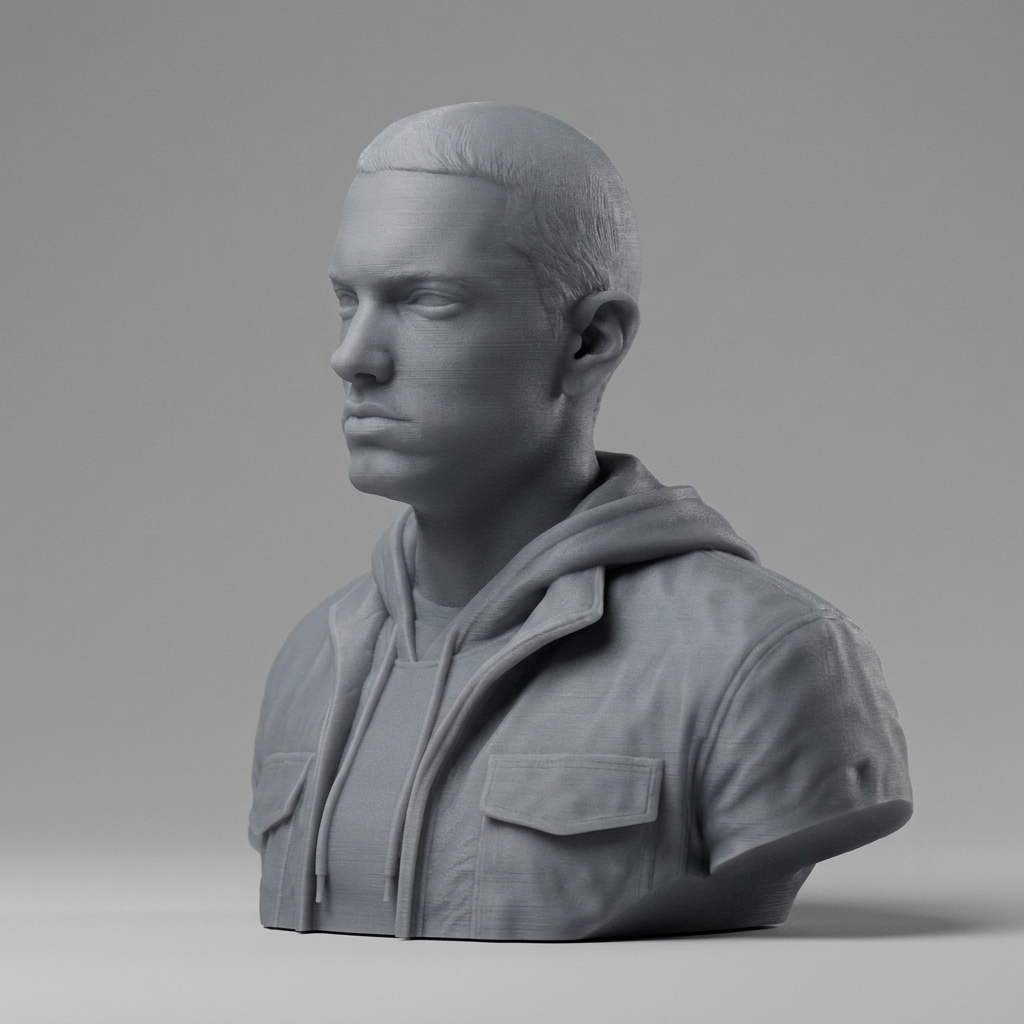 Eminem 3D Printable Bust 3D Model