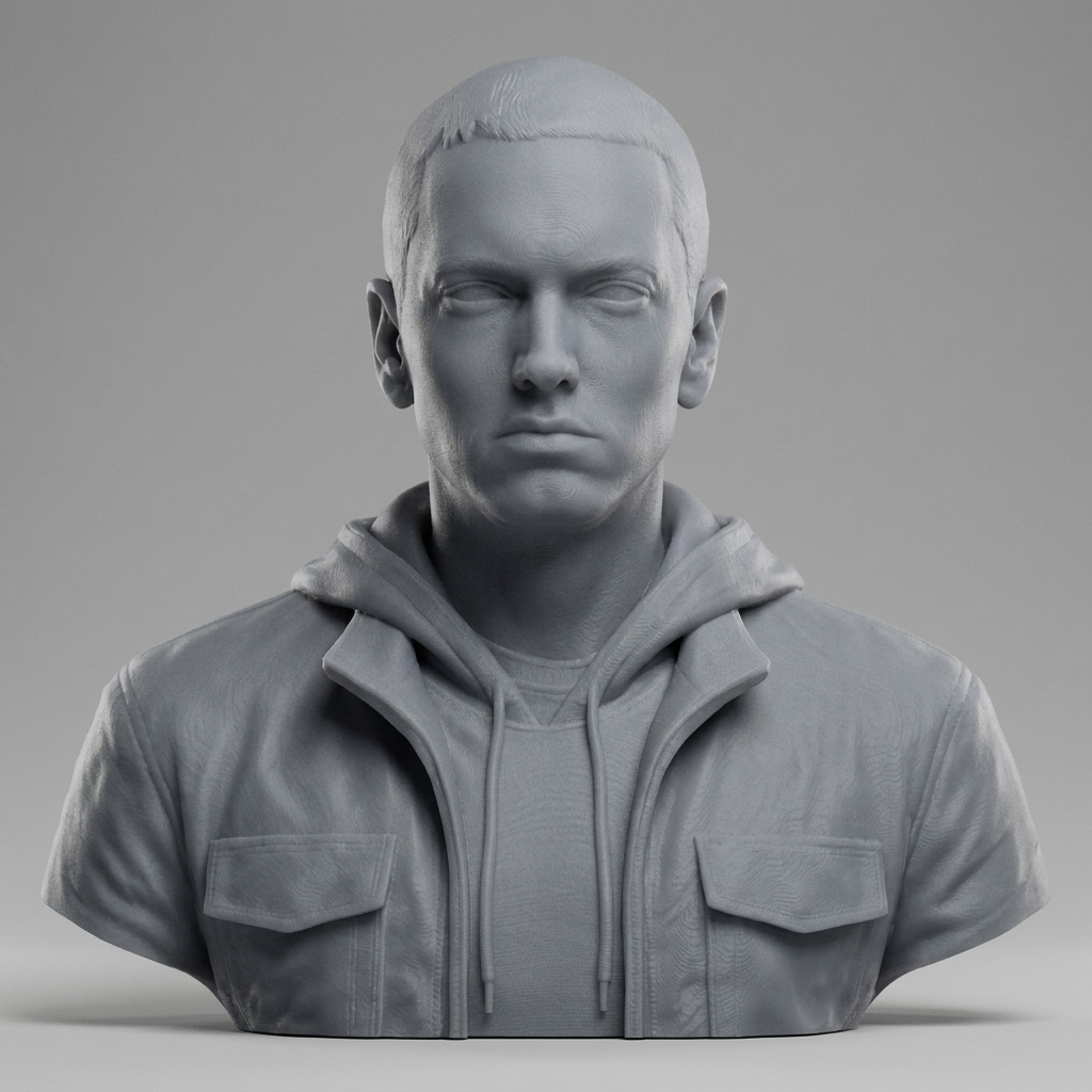 Eminem 3D Printable Bust 3D Model