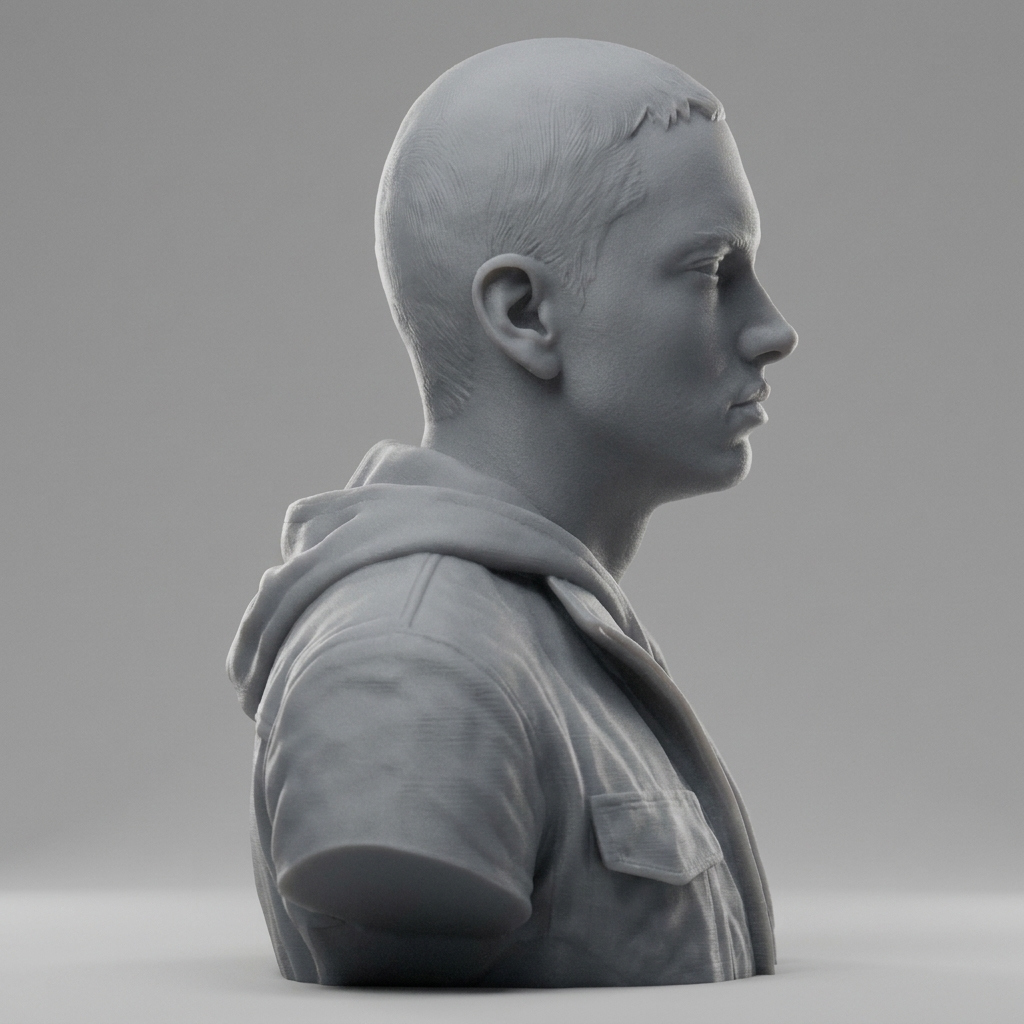 Eminem 3D Printable Bust 3D Model