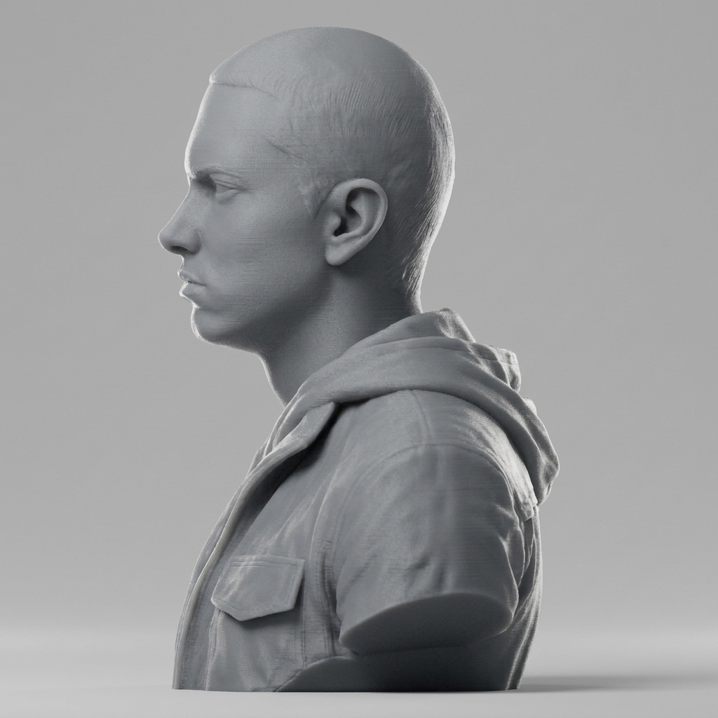 Eminem 3D Printable Bust 3D Model