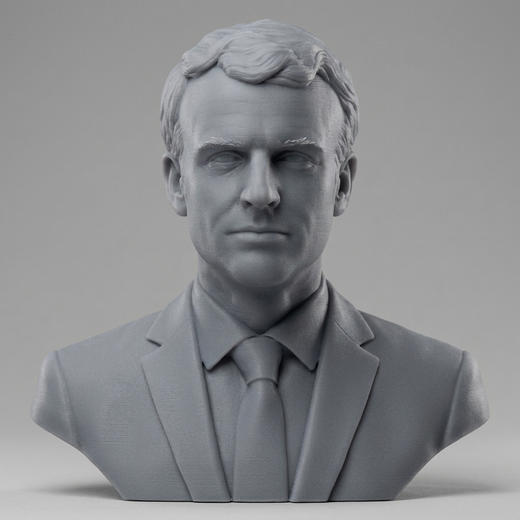 Emmanuel Macron Bust 3D Model