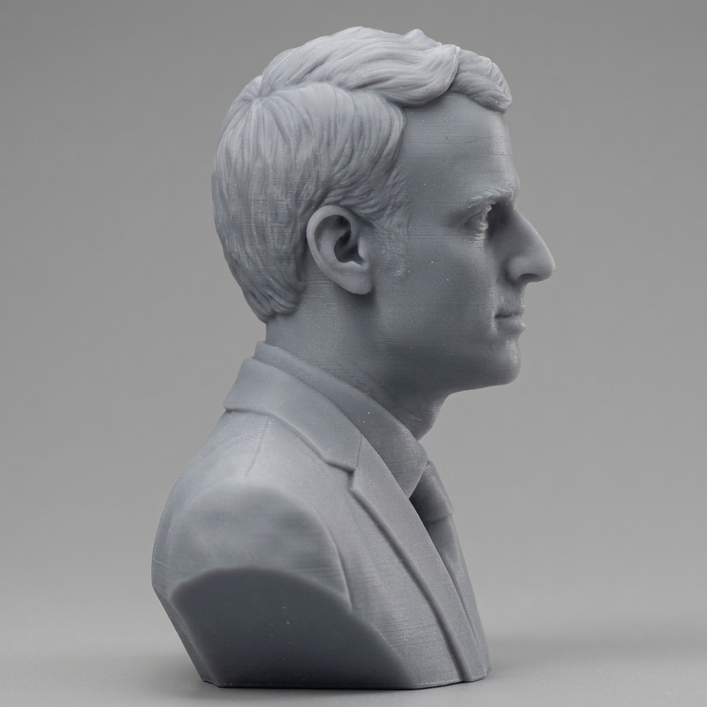 Emmanuel Macron Bust 3D Model