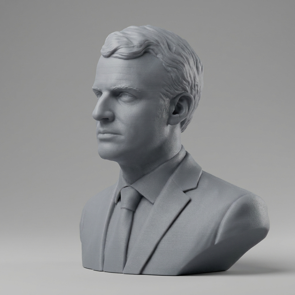 Emmanuel Macron Bust 3D Model
