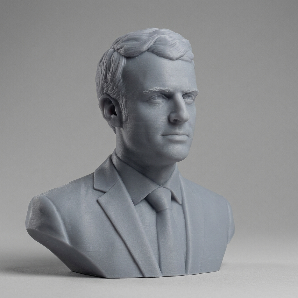 Emmanuel Macron Bust 3D Model