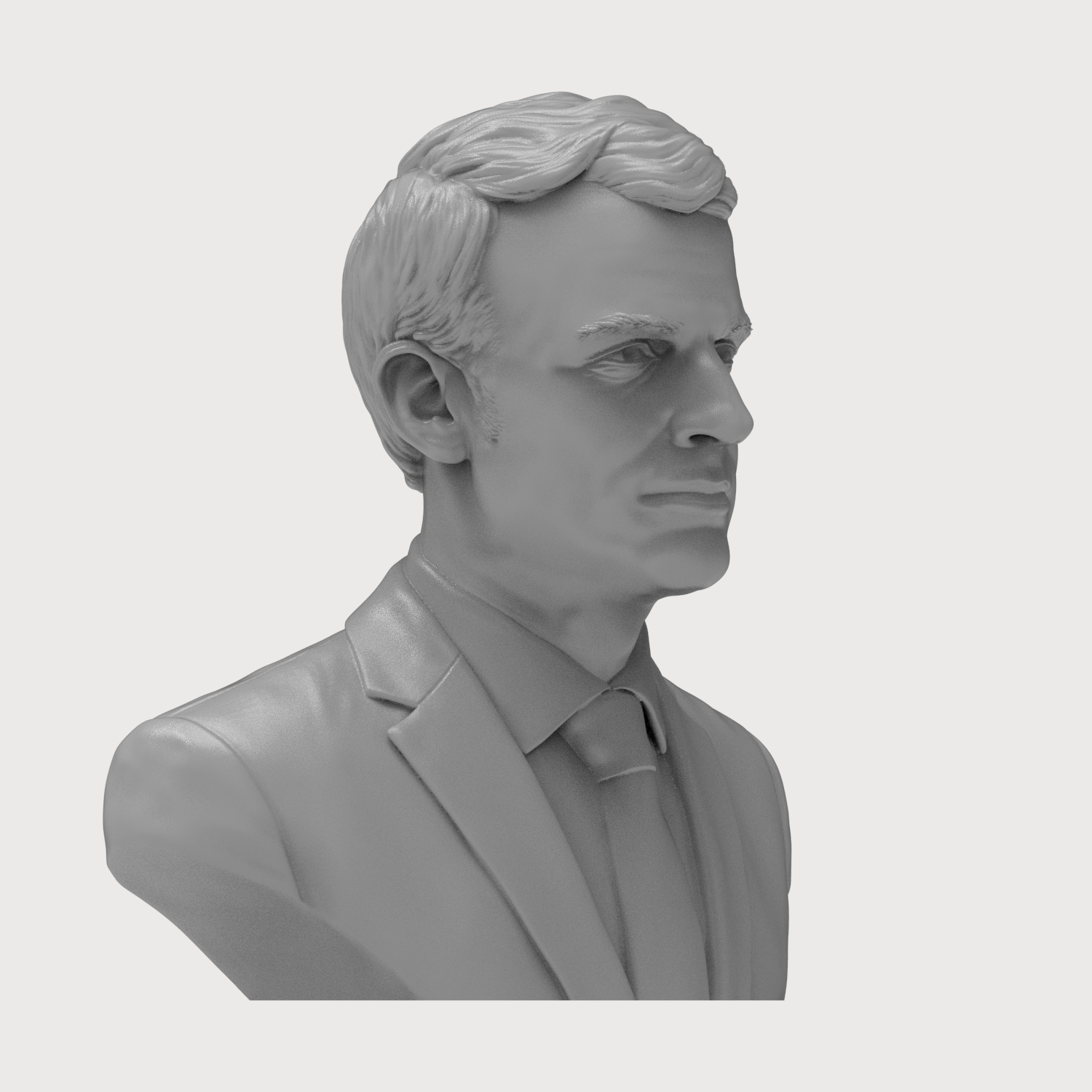 Emmanuel Macron Bust 3D Model