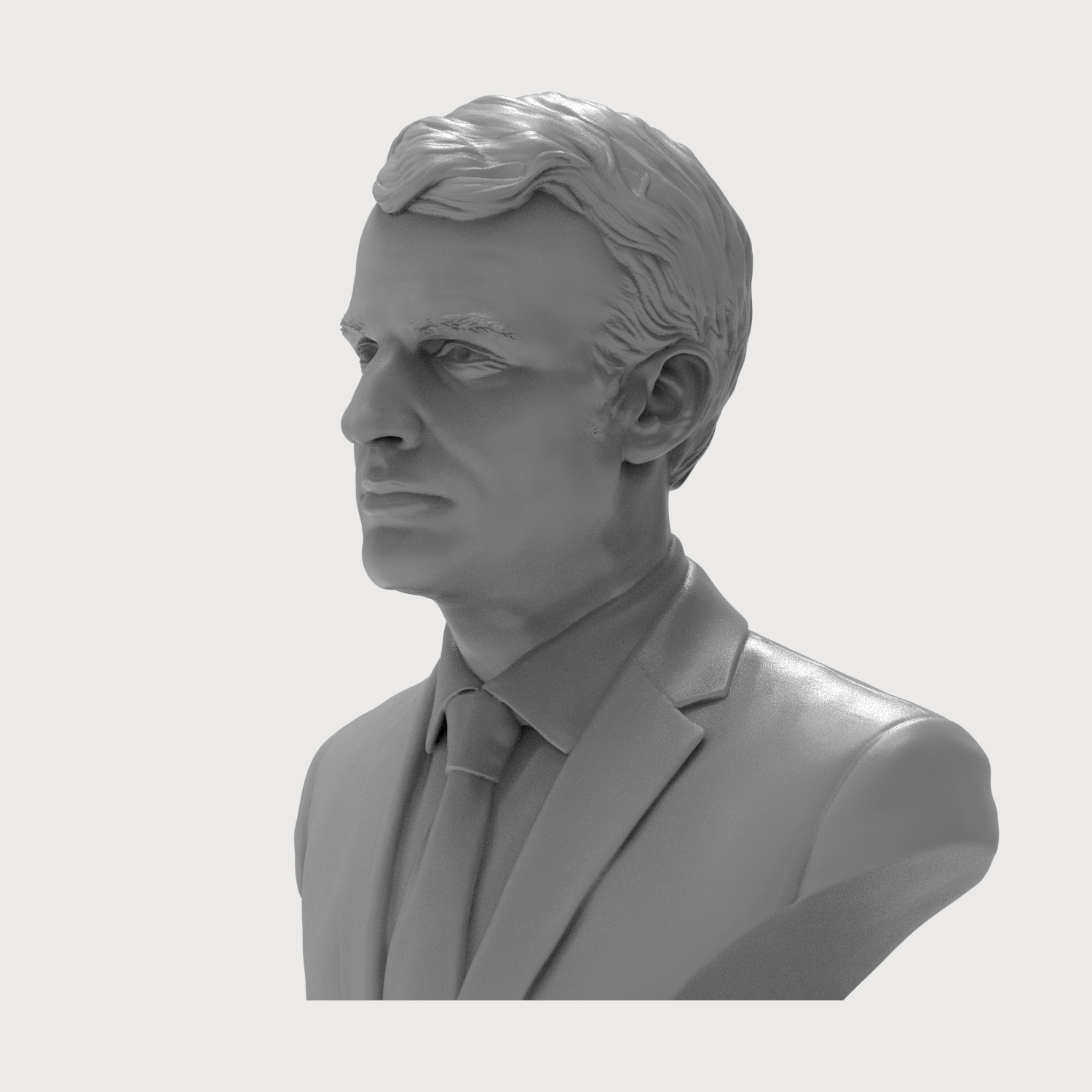 Emmanuel Macron Bust 3D Model