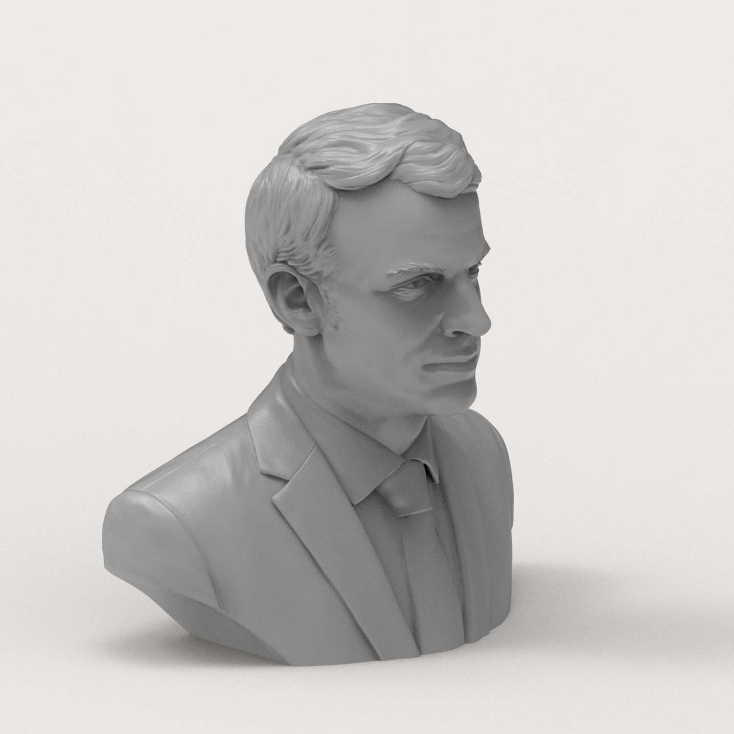 Emmanuel Macron Bust 3D Model