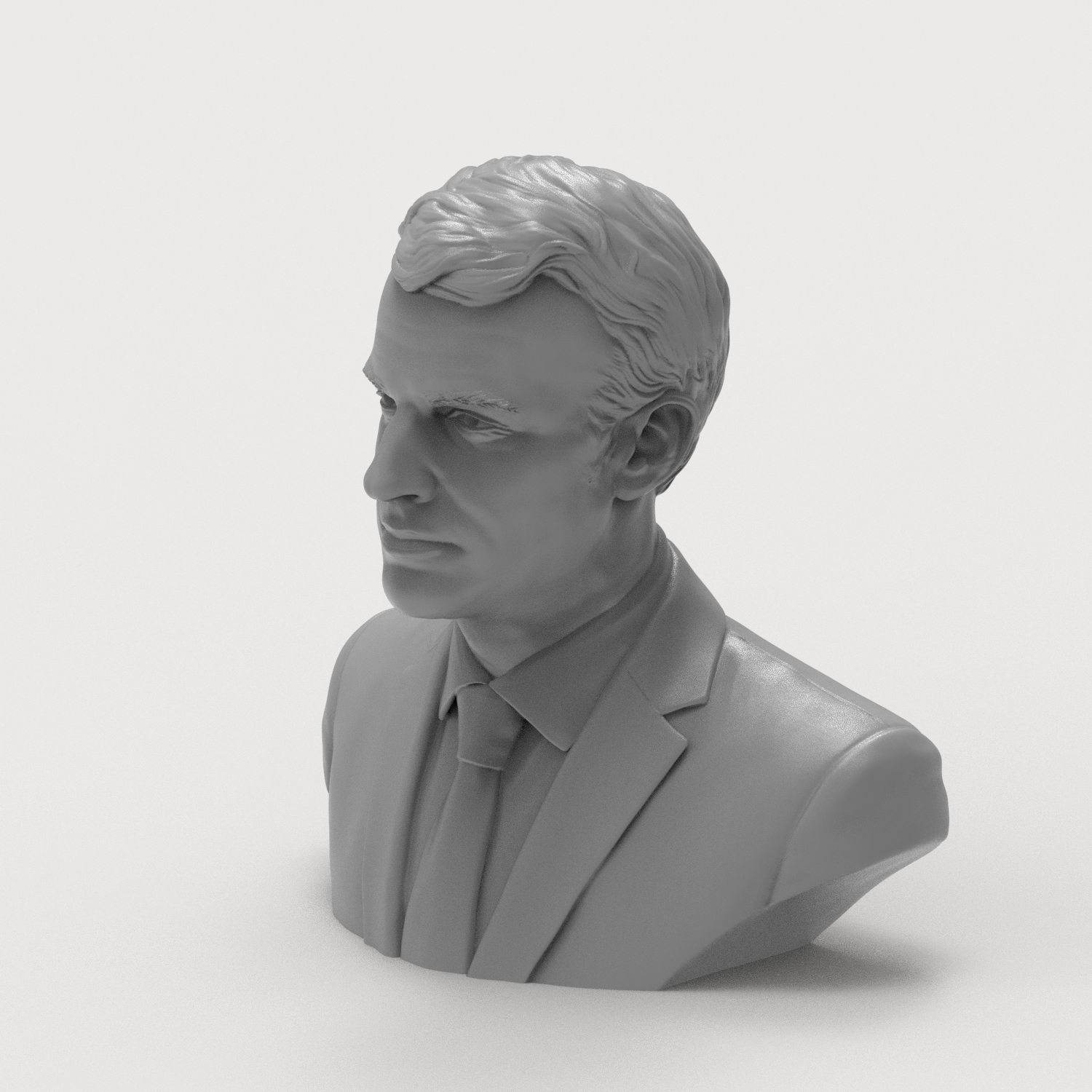 Emmanuel Macron Bust 3D Model
