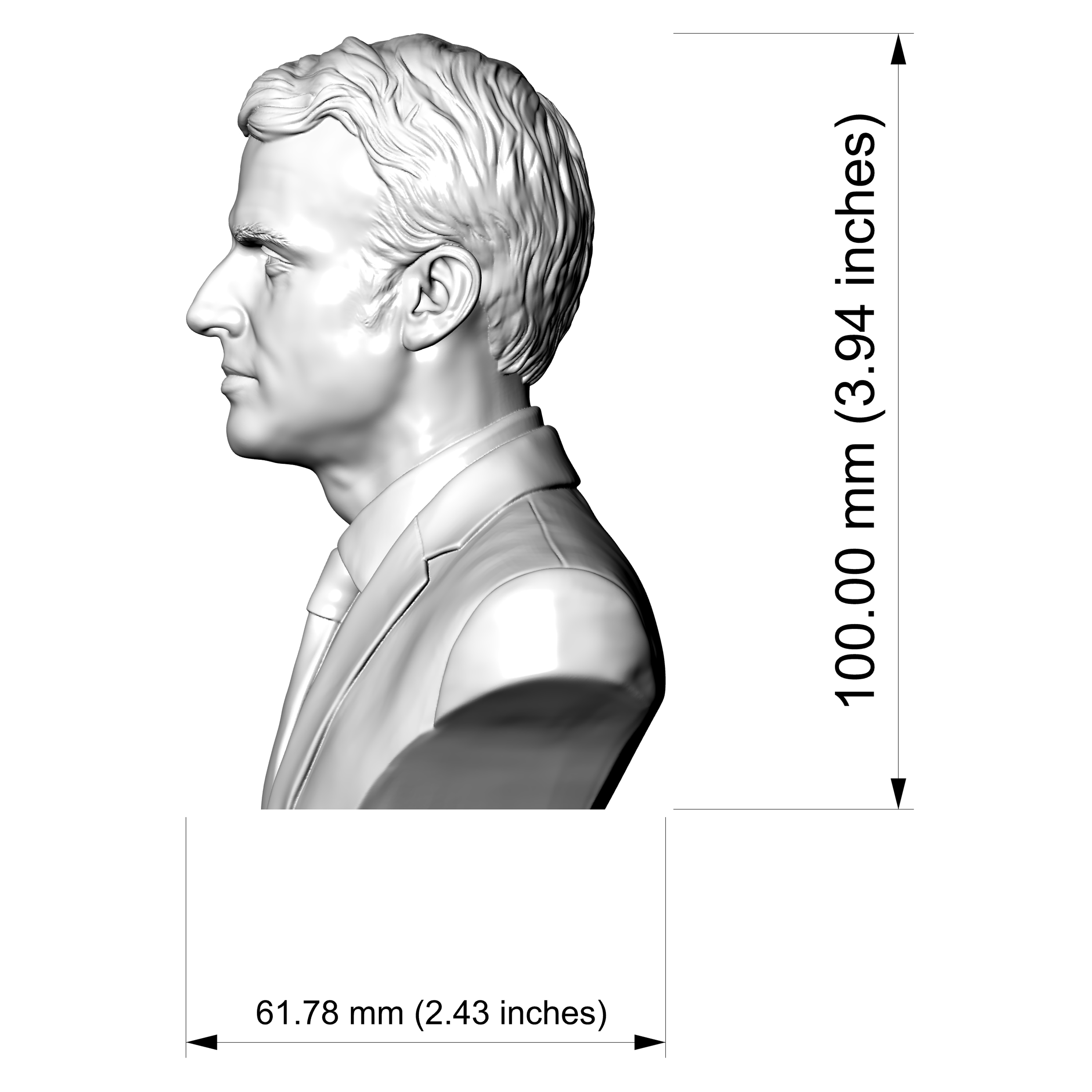 Emmanuel Macron Bust 3D Model