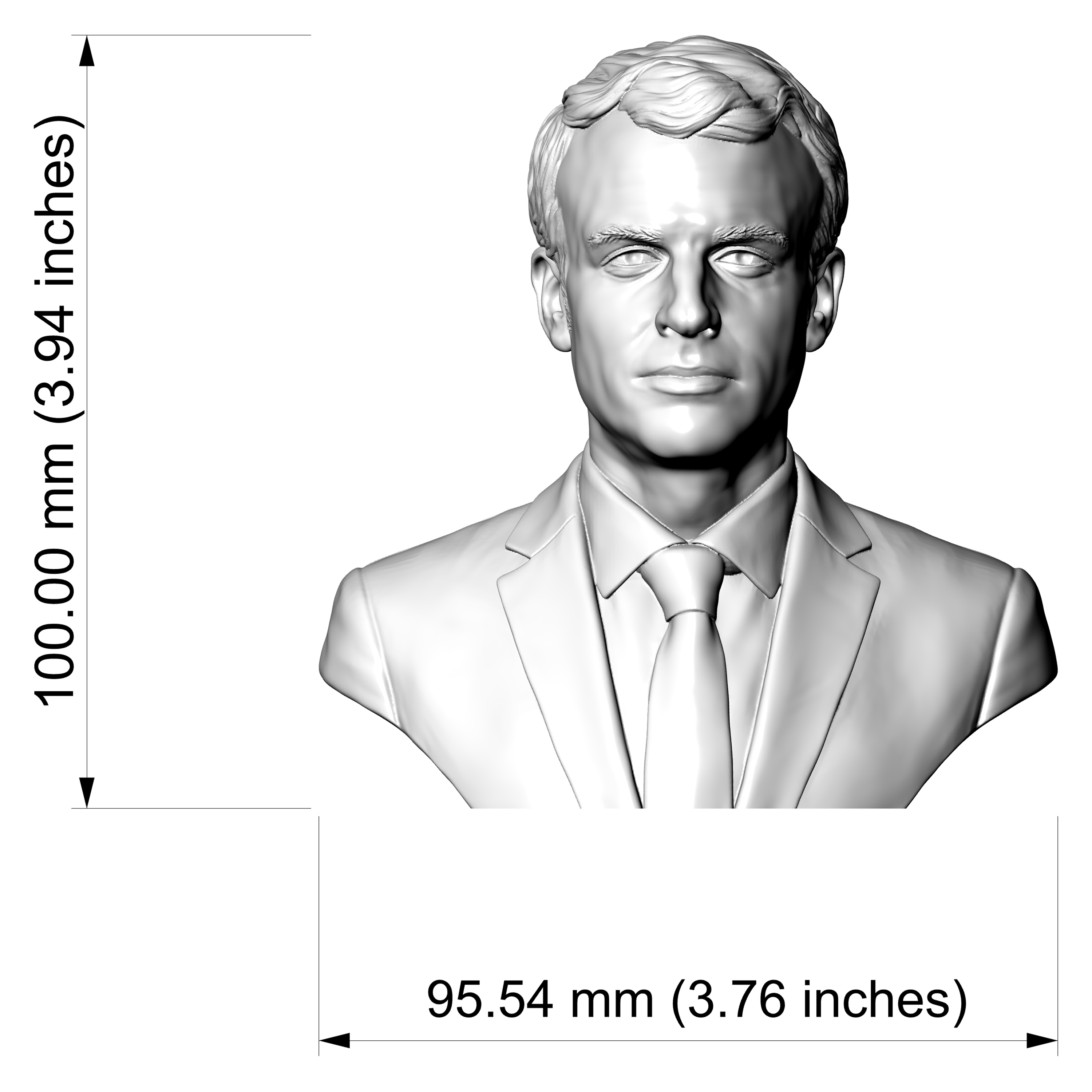 Emmanuel Macron Bust 3D Model