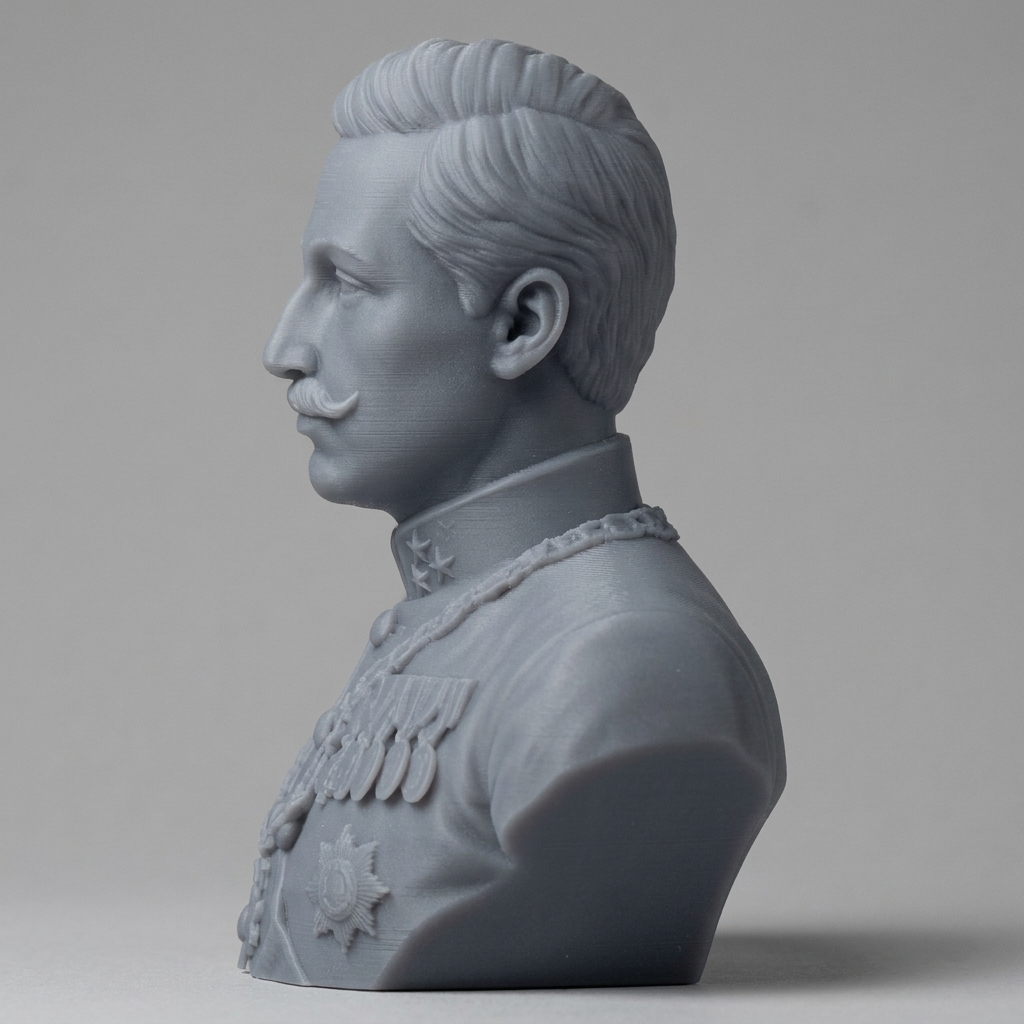 Emperor Wilhelm II of Germany 3D Printable Bust 3D Model