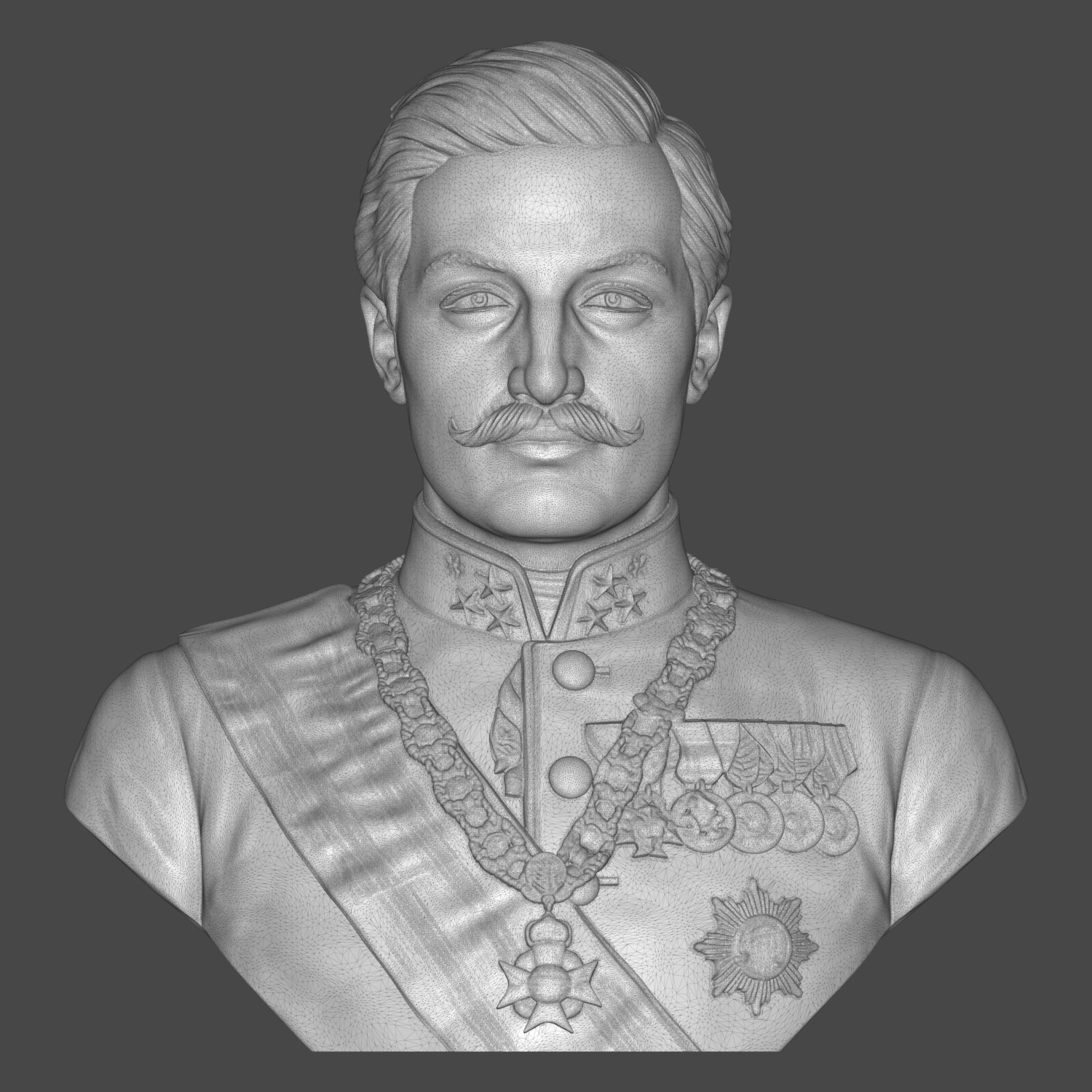Emperor Wilhelm II of Germany 3D Printable Bust 3D Model