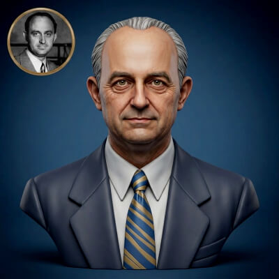 Enrico Fermi 3D Printable Bust