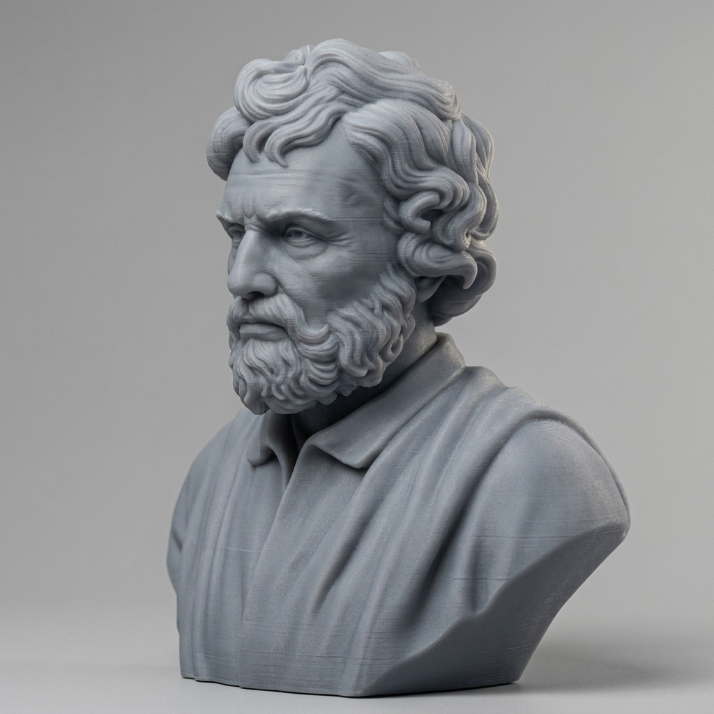 Epictetus Stoic Philosopher Bust 3D Model