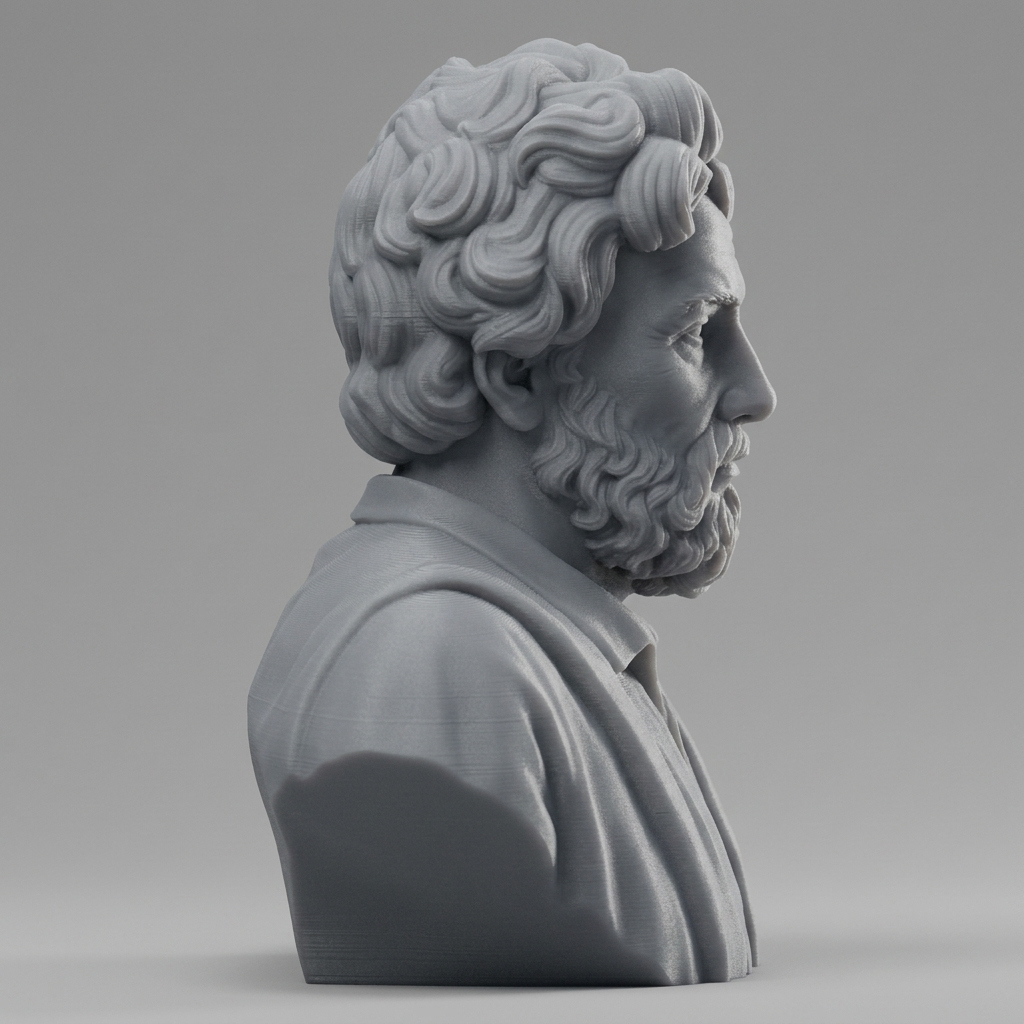 Epictetus Stoic Philosopher Bust 3D Model