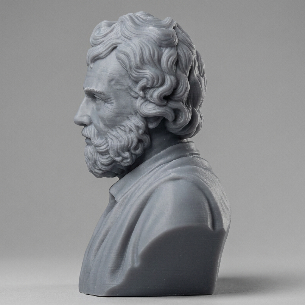 Epictetus Stoic Philosopher Bust 3D Model