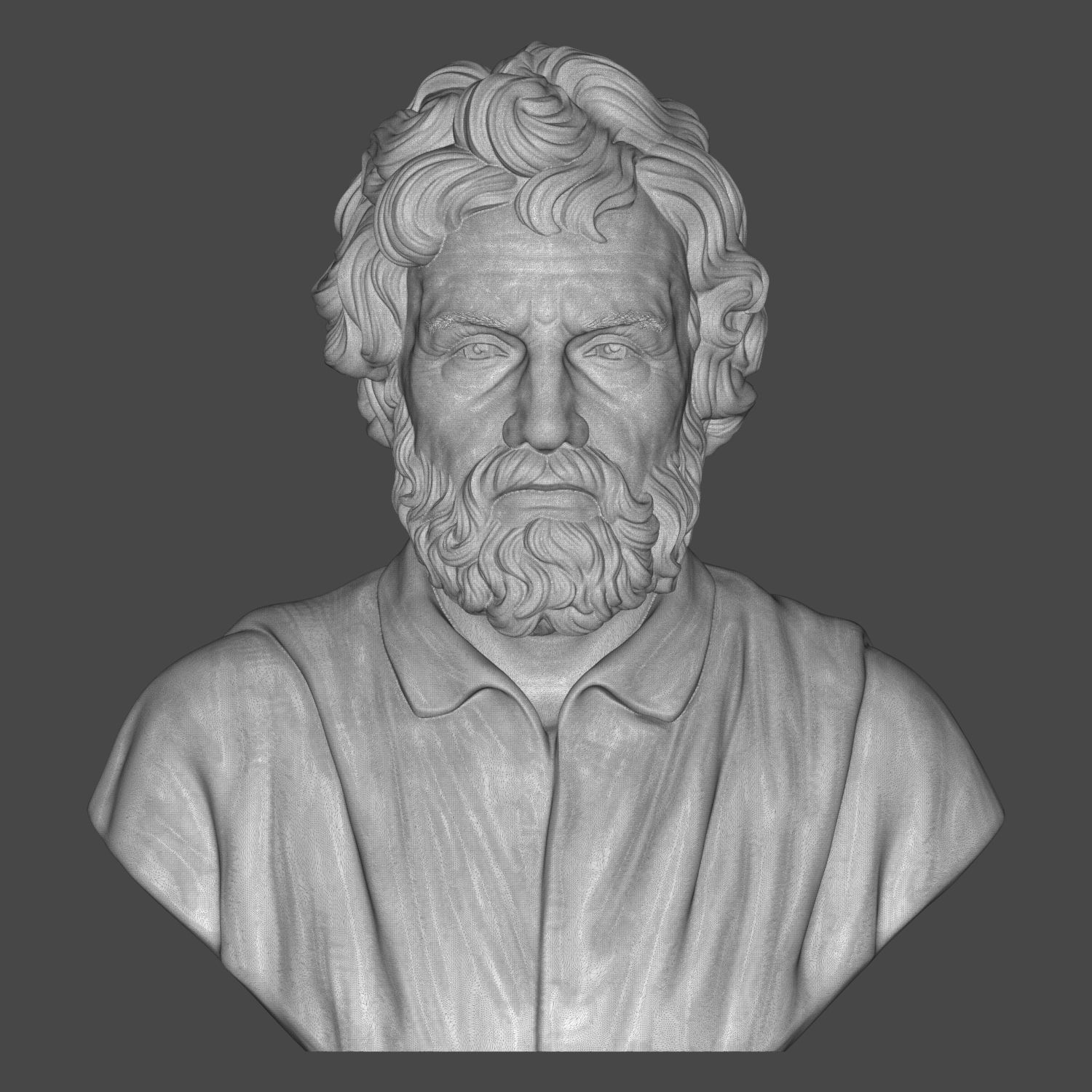 Epictetus Stoic Philosopher Bust 3D Model
